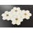 MFL Thassos White Marble with Gold Metal Large Daisy Pattern Wall and Floor Mosaic Tile