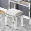 Mikayil Glass Mirrored Accent Stool Diamonds Vanity Stool-909126036