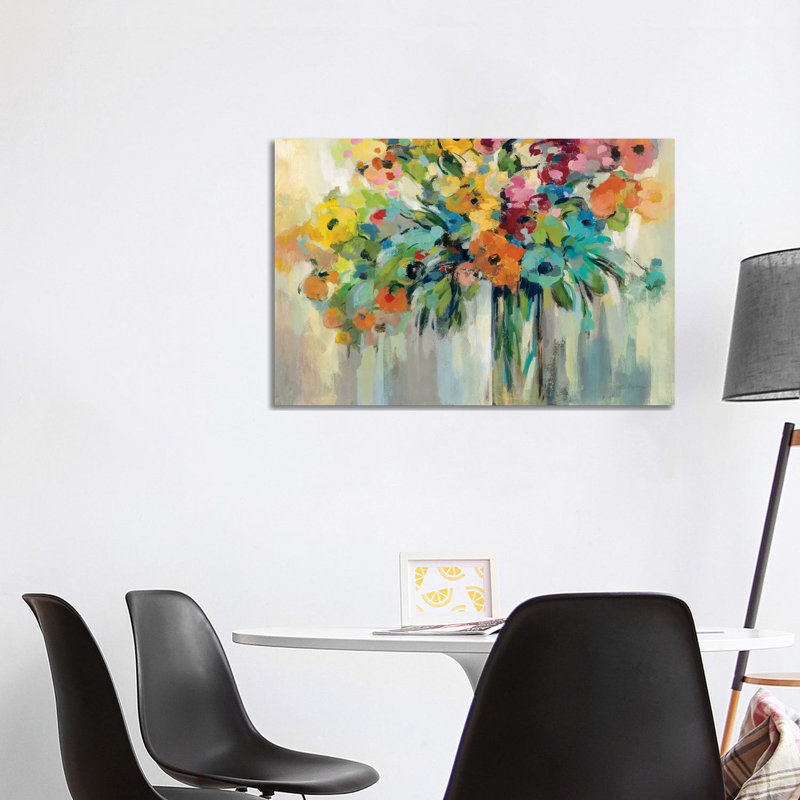 Nuage de fleurs par Silvia Vassileva - impression, H 26 po x l 40 po x P 1,5 po, Unframed, Pas de tapis