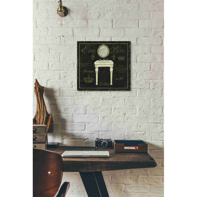 «Bain de luxe IV» par Daphne Brissonet, art mural sur toile, L 12 po x H 12 po x P 0,75 po