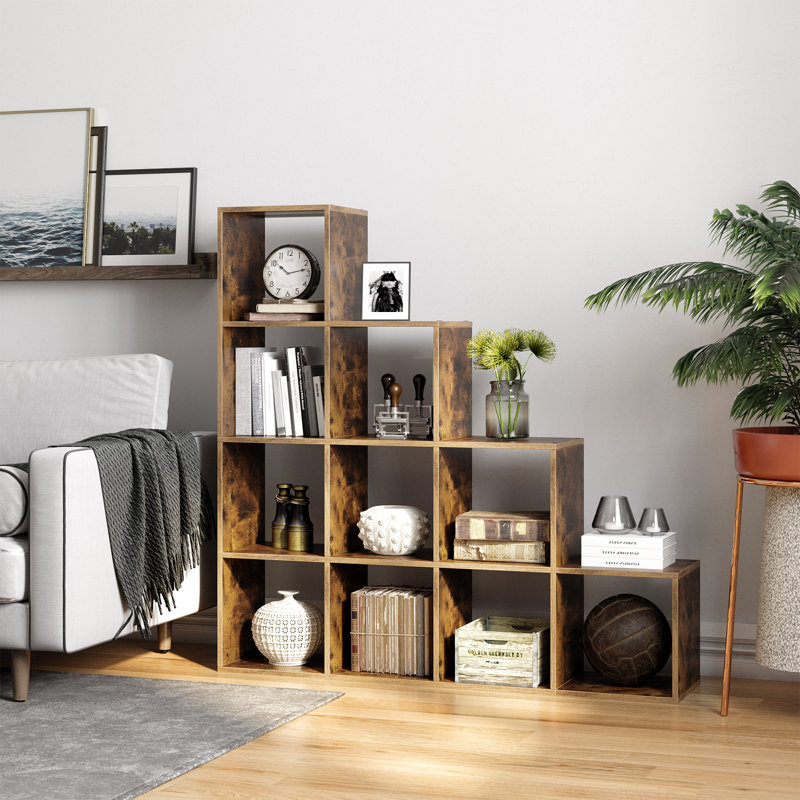 Northville Bookcase, Rustic Brown, 129.5" H x 129.5" W x 29" D
