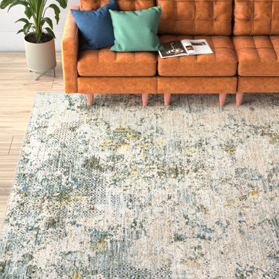 Chloe Abstract Dusty Sage Area Rug