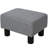 Small Cube Ottoman Foot Rest, Linen Fabric Upholstery, Plastic Legs, Gray Foot Stool For Living Room | Gift Idea