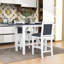 Ensemble de salle à manger à tréteaux extensible 3 pièces Bibeta, table en bois avec abattants et chaises rembourrées-165408910-165408911-165408908