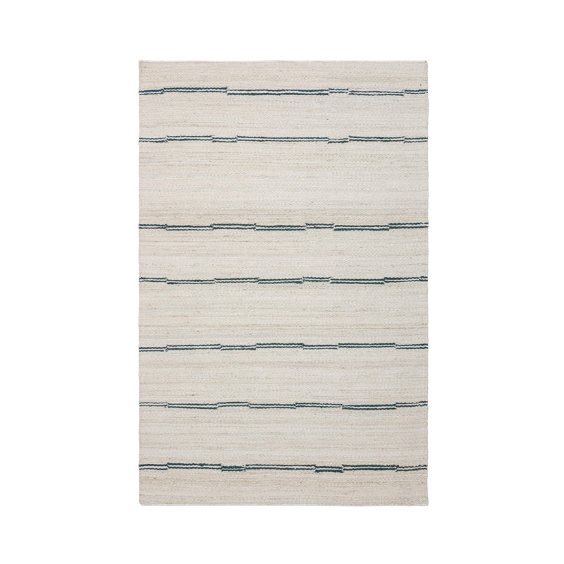 Sunderland Striped Area Rug in Ivory, Rectangle 5' x 8'