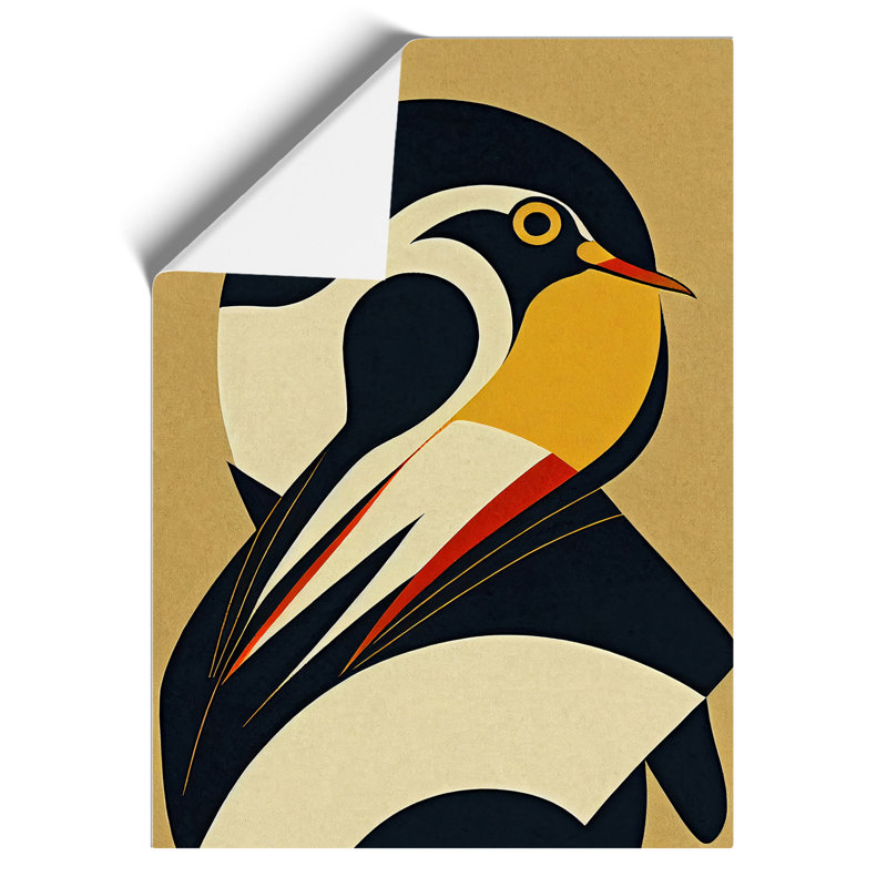 Penguin Abstract No.4 - Wall Art, Paper, 59.4cm H x 42cm W, No Matte