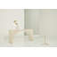 14" Rose Quartz Accent Table with Soft Gold Base