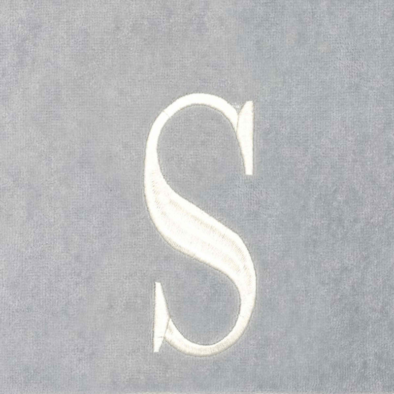 IVR/GLD Monogram Towel Set, 5 Piece Towel Set, Gray