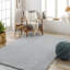 Grey Modern Shaggy Rug, Plain Easy to Clean Rug For Living Room, Dining Room, Bedroom, Kitchen-675079350