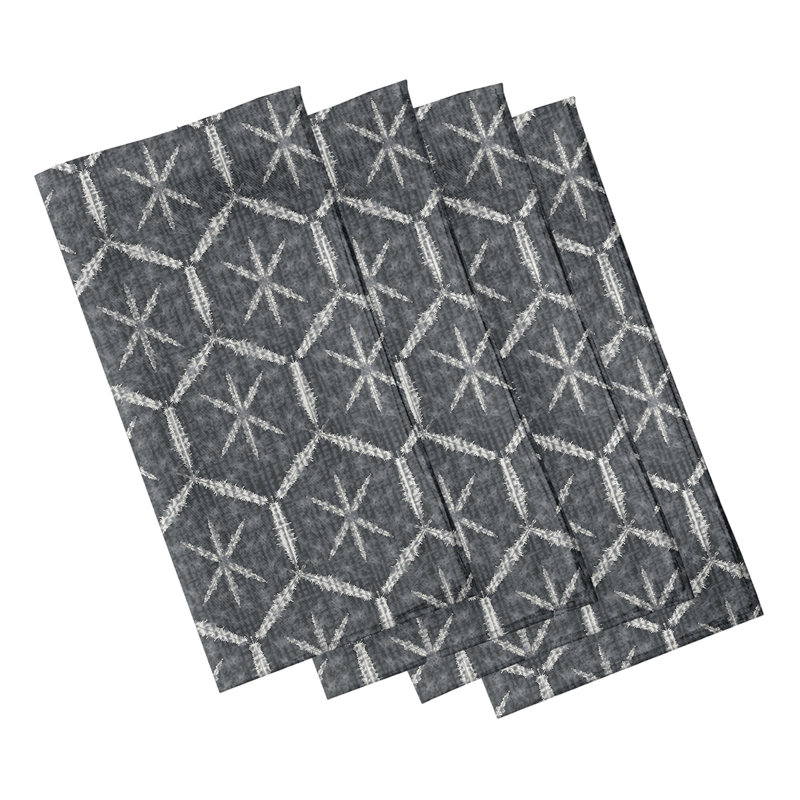 Lassiter Polyester Geometric Square Napkin, Taupe