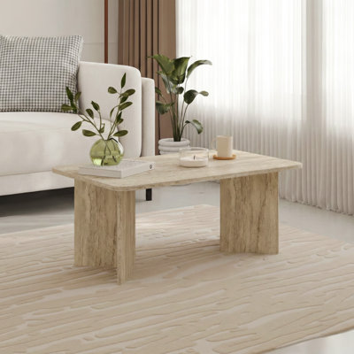  Modern Radius Rectangular Coffee Table, Living Room