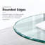 Plateau de table rond moderne trempé transparent de 18 po avec bord biseauté épais de 1/2 po idéal pour les tables, les espaces de travail et les bases de bricolage extérieures-126392162