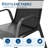 Stackable Patio Dining Chairs Set of 6 – All-Weather Outdoor Chairs with Lightweight Black Textilene, High Back, Armrests, 140kg Capacity for Garden, Pool, Deck, Backyard – Black Powder Coating & Black 2x1 Textilene, 6 Pieces-269180179
