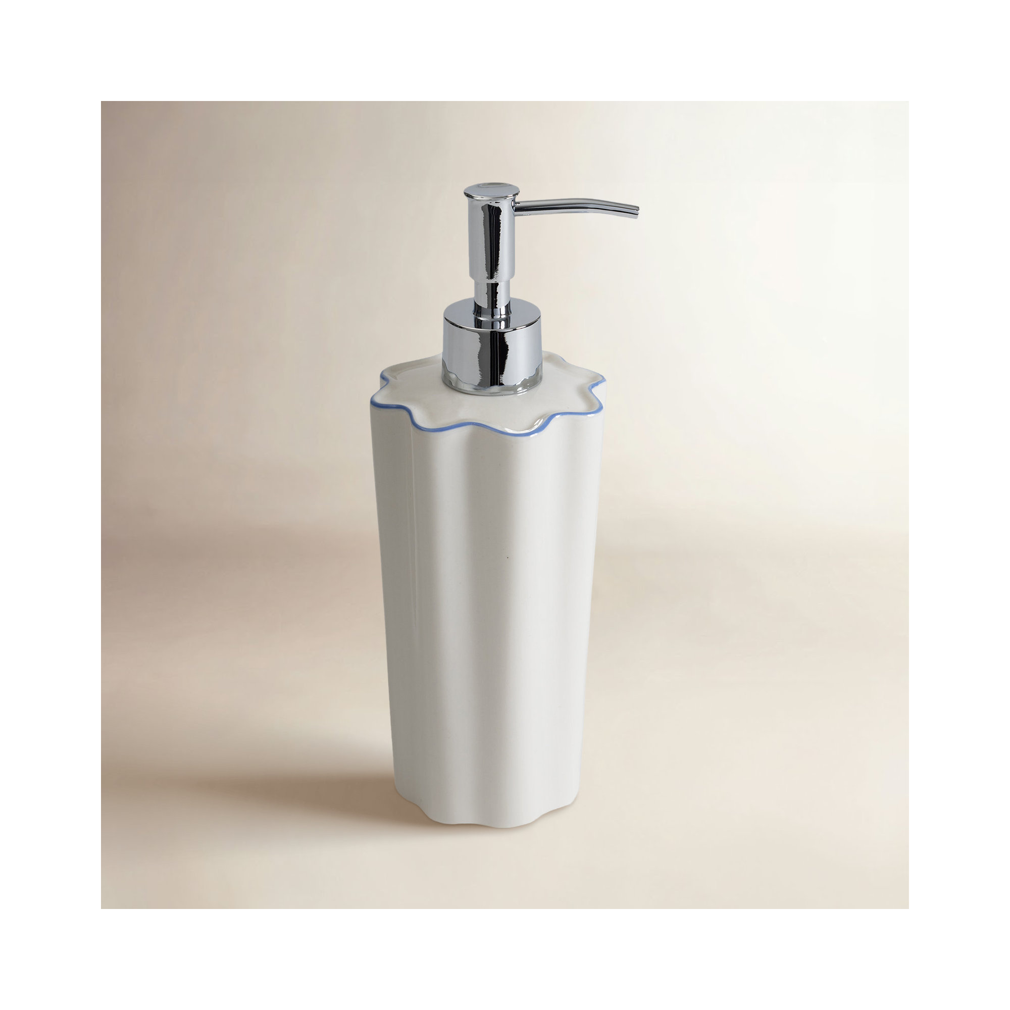 Le Marais Blue Lotion Dispenser, Blue/Silver