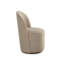 Ensemble de 2 chaises de salle à manger pivotantes Accent, velours brun chameau, dossier profilé