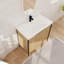 Meuble-lavabo sur pied 36 po avec lavabo en résine, meuble-lavabo sur pied avec porte à fermeture en douceur et tablette