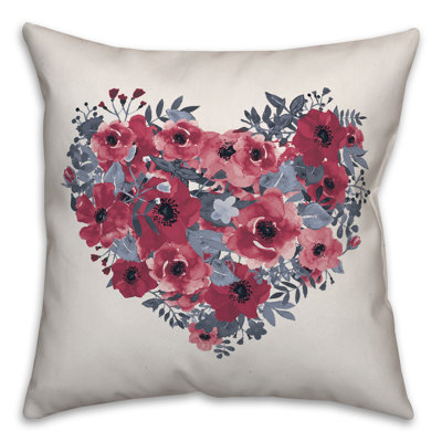 Coussin carré floral