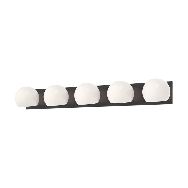Willow Bath Bar, Matte Black, Opal Matte, 5