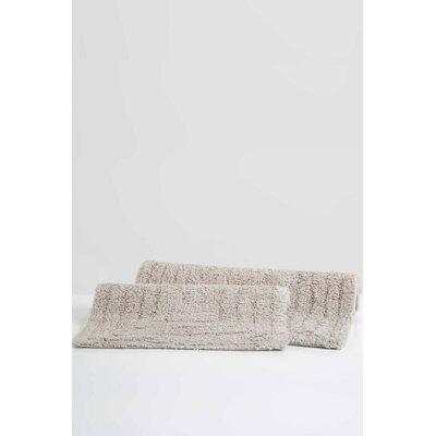 Ensemble de 2 tapis de bain de couleur unie Hazem