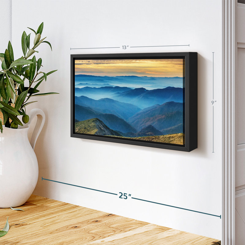 «Calming Mountainscape Reproduction sur toile», H 9 po x l 13 po