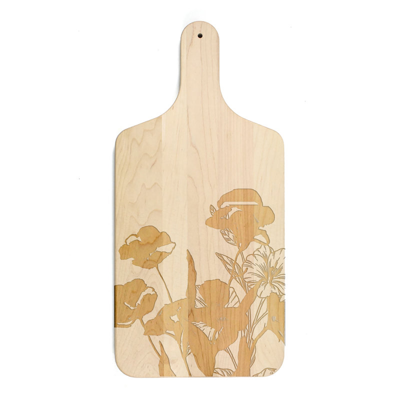Botanical Sketches Cutting Board, Maple Wood