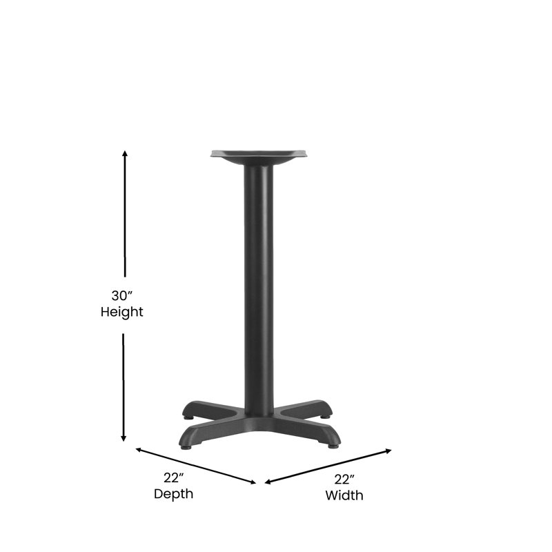 Cast Iron 22" x 22" Black Restaurant Table Base