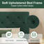Bed Frames with Button Tufted Headboard, Linen Upholstered Bed with Wooden Slats Support-1502812782-1502812789