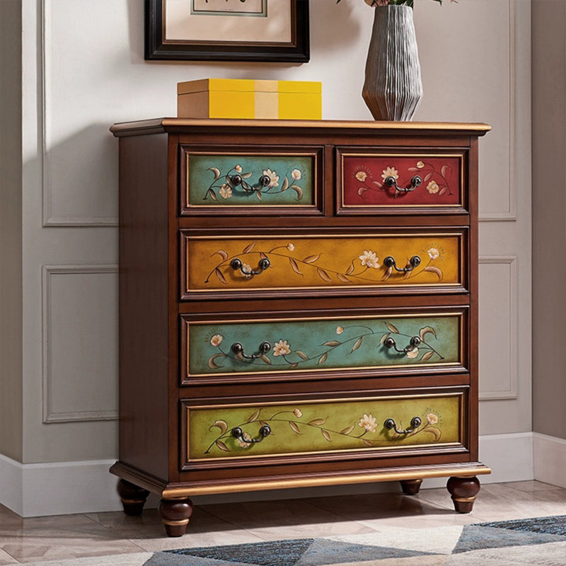 Picture Color Solid Wood Accent Cabinet, 39.37" H x 35.43" W x 15.75" D