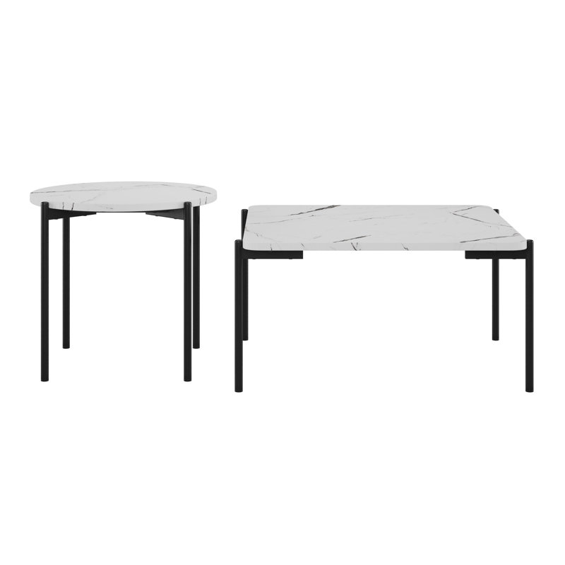 Ensemble de tables basses, Blanc