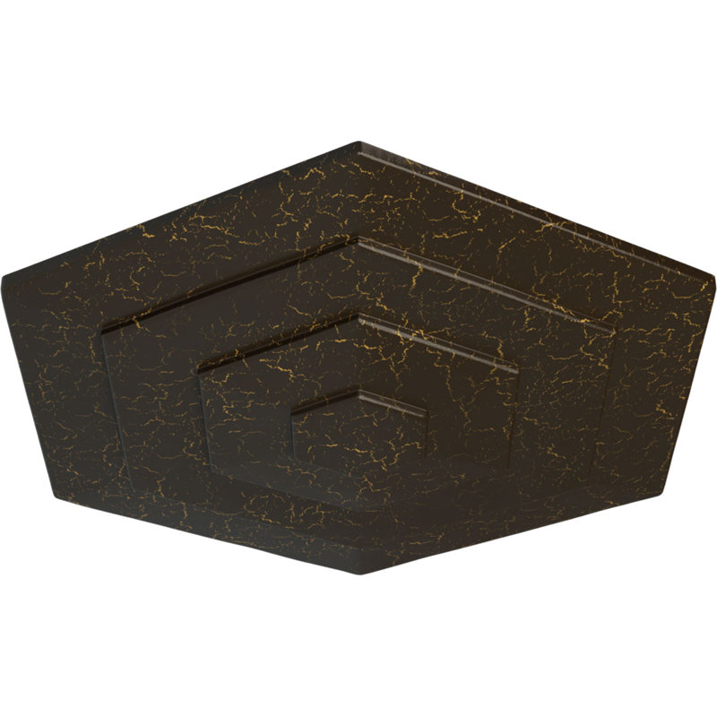 Médaillon de plafond 23 1/4 po x P 7/8 po Woodruff, Craquelure pierre de foyer