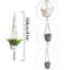 Support à plante en macramé, support à plante en paquet de 2, cintres en corde de coton pour l'intérieur et l'extérieur, support pour plante à fleurs suspendu pour décorations d'intérieur