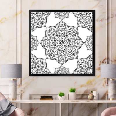 " Grey Mandala On White "