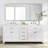 72-In White Undermount Double Sink Bathroom Vanity With White Marble  Top