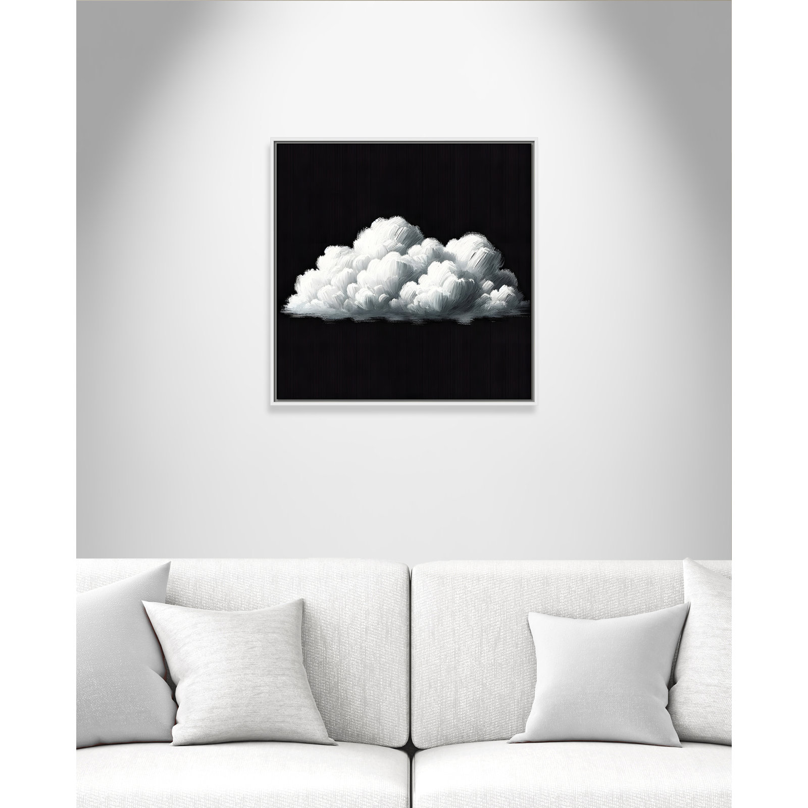 Ottavia "White Clouds" Print, 25.5" H x 25.5" W, White
