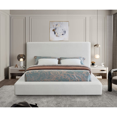 Lit plateforme tapissier Ishia