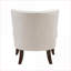Chaise d'appoint rembourrée moderne capitonnée beige, pieds en bois massif, sièges de salon classiques pour adultes