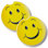 Yellow Happy Face 2 Pack Stone Car Coasters