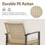 Ensemble de 3 chaises pivotantes d'extérieur, 2 pièces