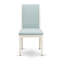 Chaises de cuisine Lancy Parson - Chaises de salle à manger rembourrées en lin bleu bébé-1020899628-1003710618