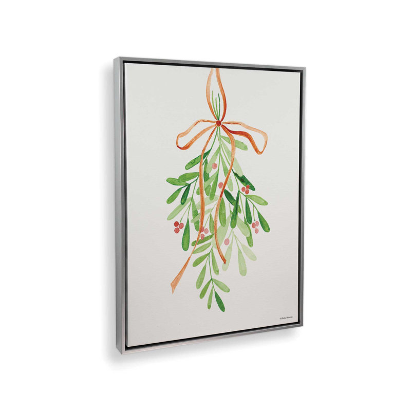«Mistletoe» par Rachel Nieman, reproduction d'art, L 30 x H 40, Toile avec cadre, Argent