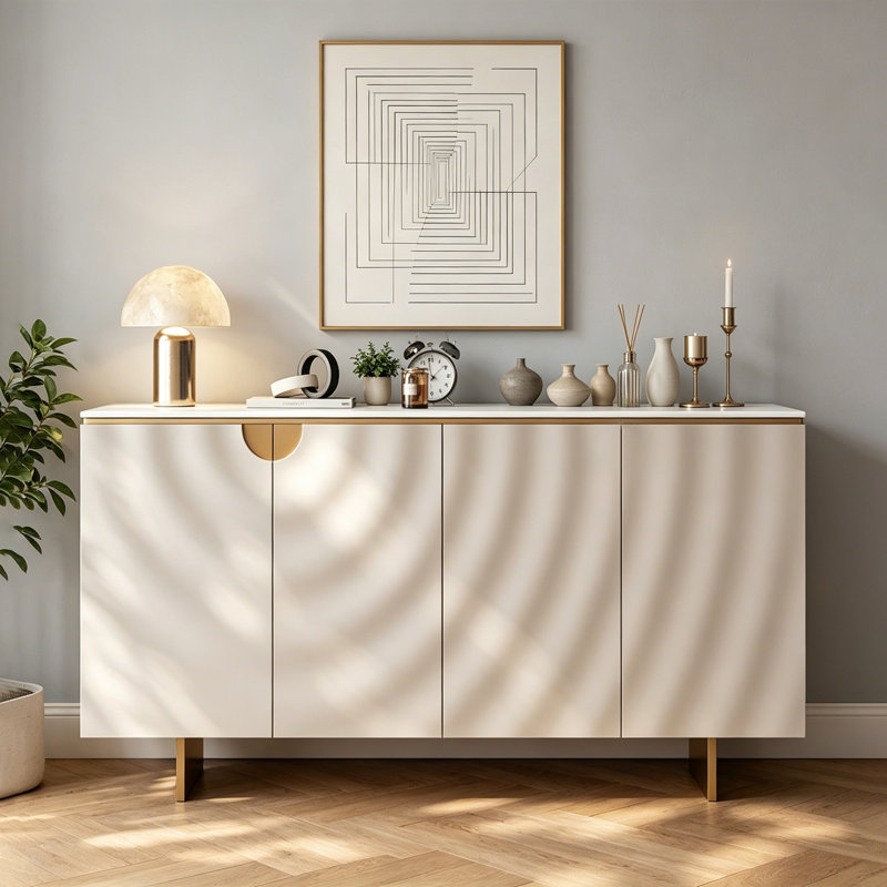 Buffet moderne de grande capacité, Beige