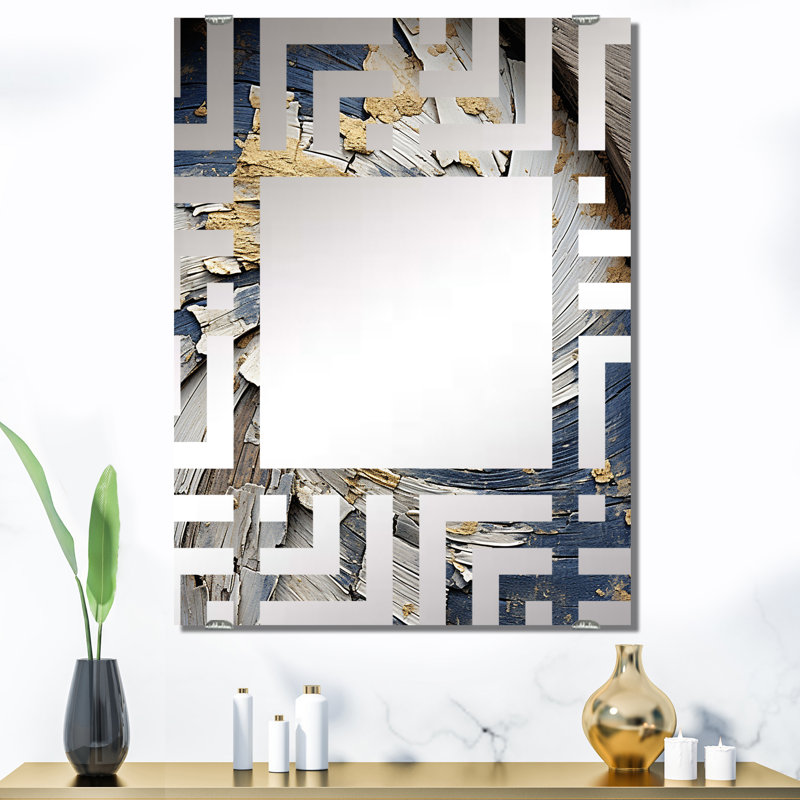 Ferdous - Grand miroir mural abstrait MIR137944, 40 po x 30 po