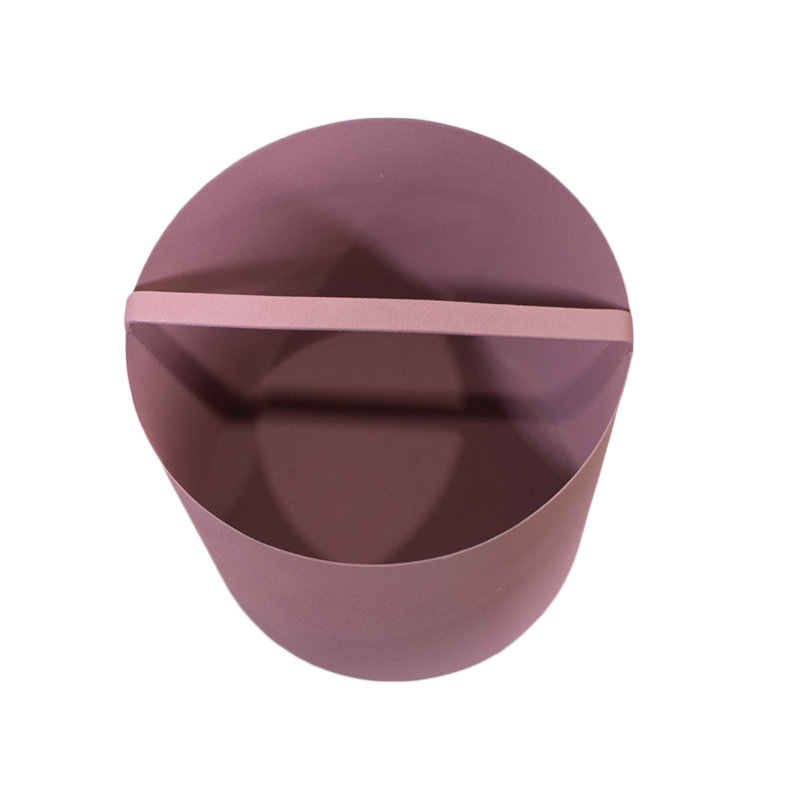 Feltie Handmade Metal Table Vase, Dark Pink