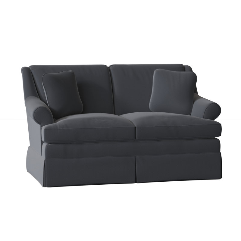 Connor Upholstered 59'' Sofa, Craftwood 23 Navy Performance Chenille, Yes