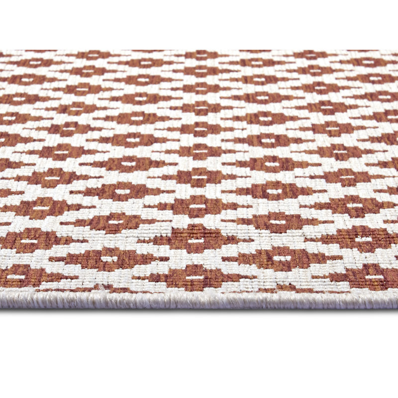 Nizza Flatweave Cayenne/Cream Rug, Runner 80cm x 250cm