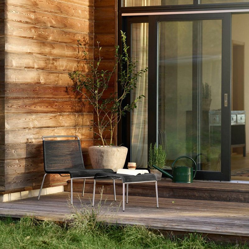 Salto Outdoor Ottoman, Dark Gray