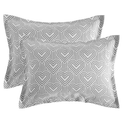 3 Layer Muslin Cotton Quilted Pillow Shams with Envelope Closure, 2 Pack 