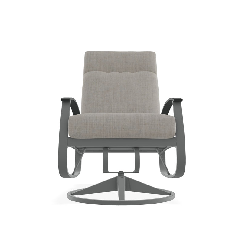 Belle Isle Outdoor Lounge Chair, Graphite, Proven Denim