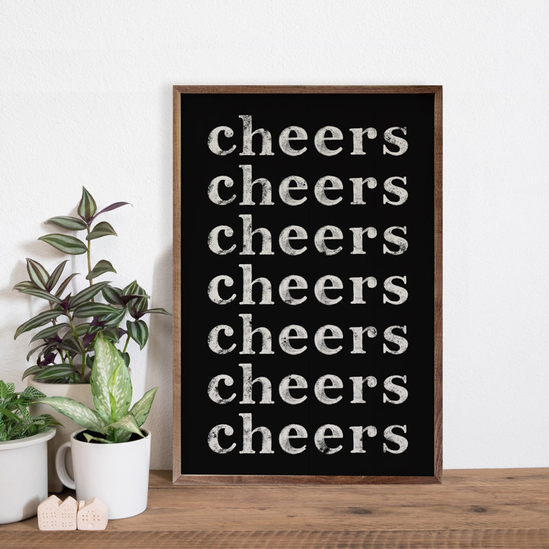 Répétition Cheers - noir, H 36 po x l 24 po