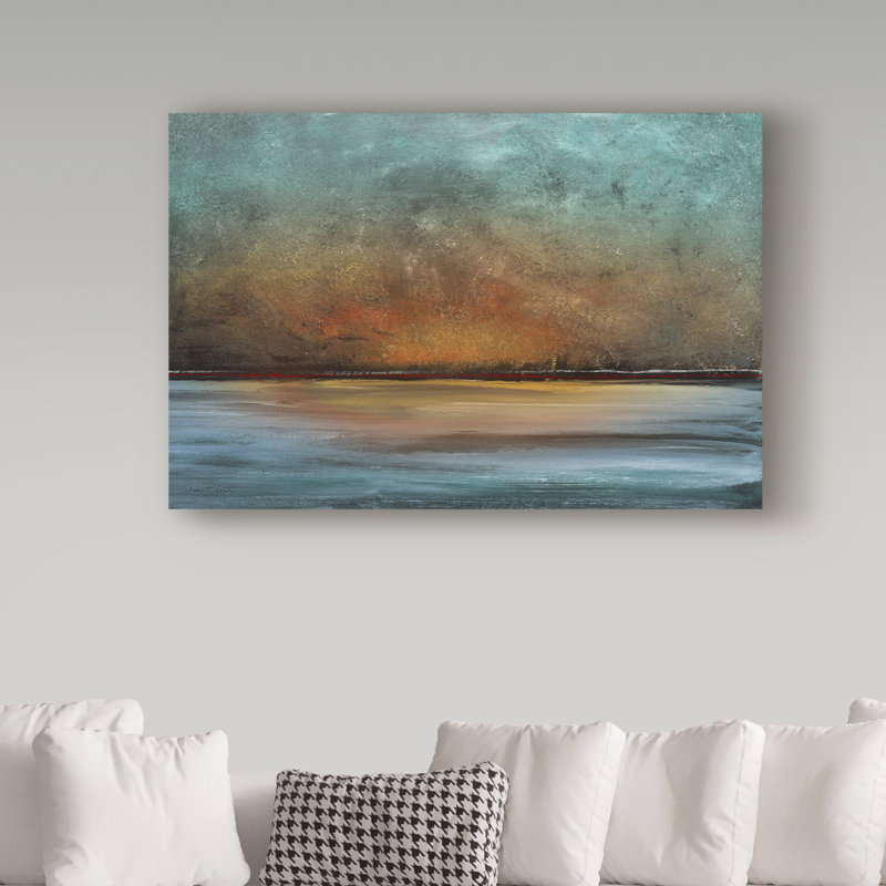 Large Modern Abstract Sunset Landscape Canvas Art